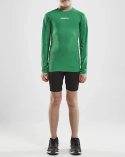 Junior Ability Compression Longsleeve - TEAM GREEN