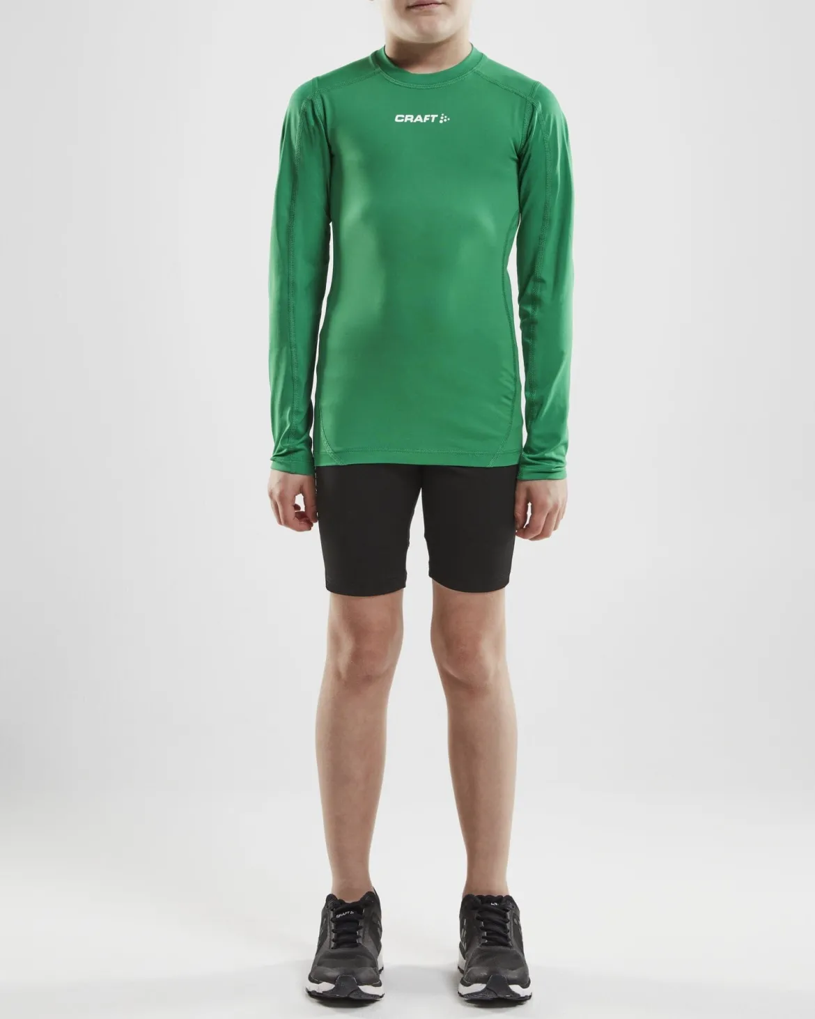 Junior Ability Compression Longsleeve - TEAM GREEN