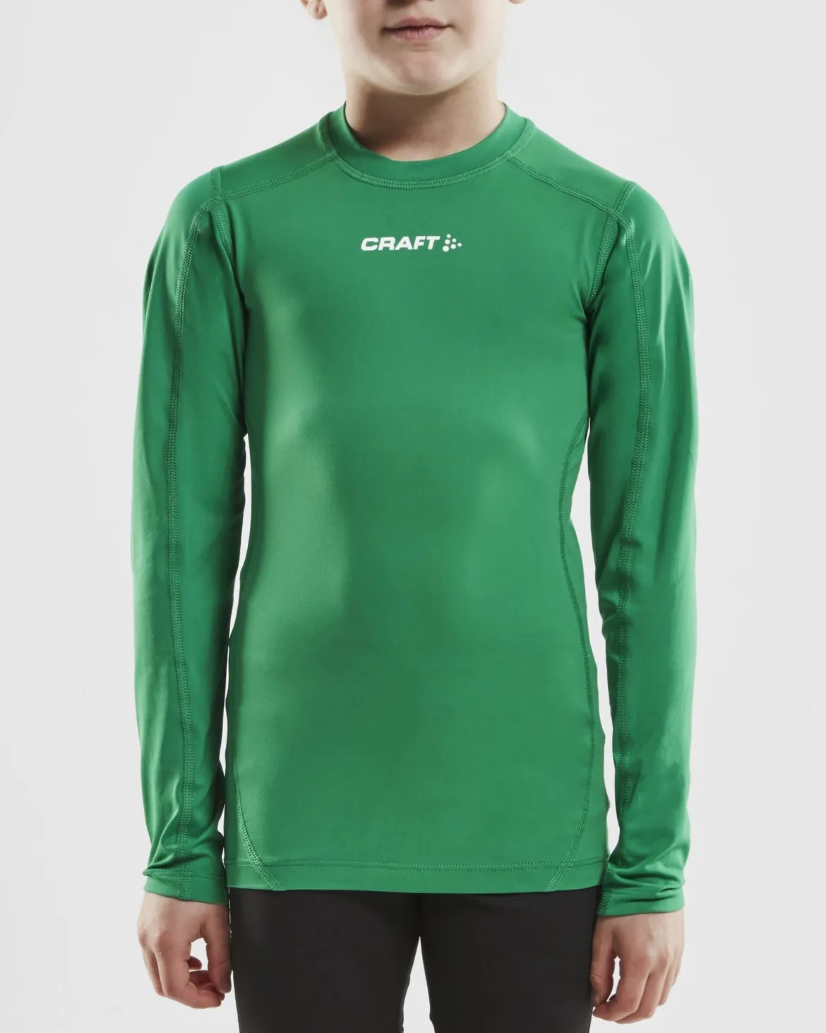 Junior Ability Compression Longsleeve - TEAM GREEN