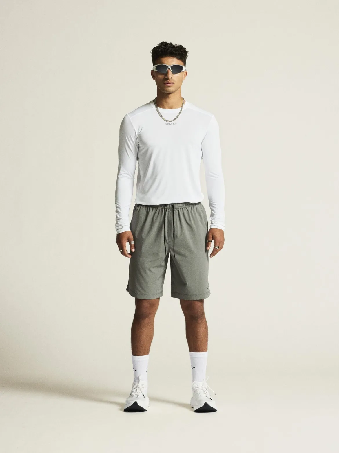 Men's Adv Essence LS Tee 2 - White