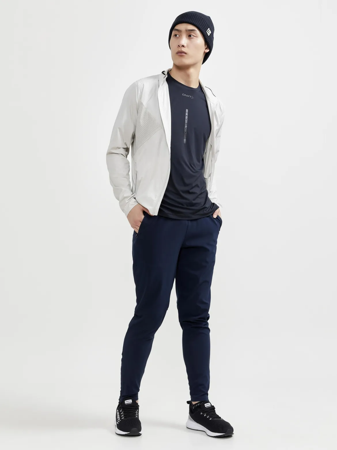 Men's ADV Essence Wind Jacket - Biome/Blaze