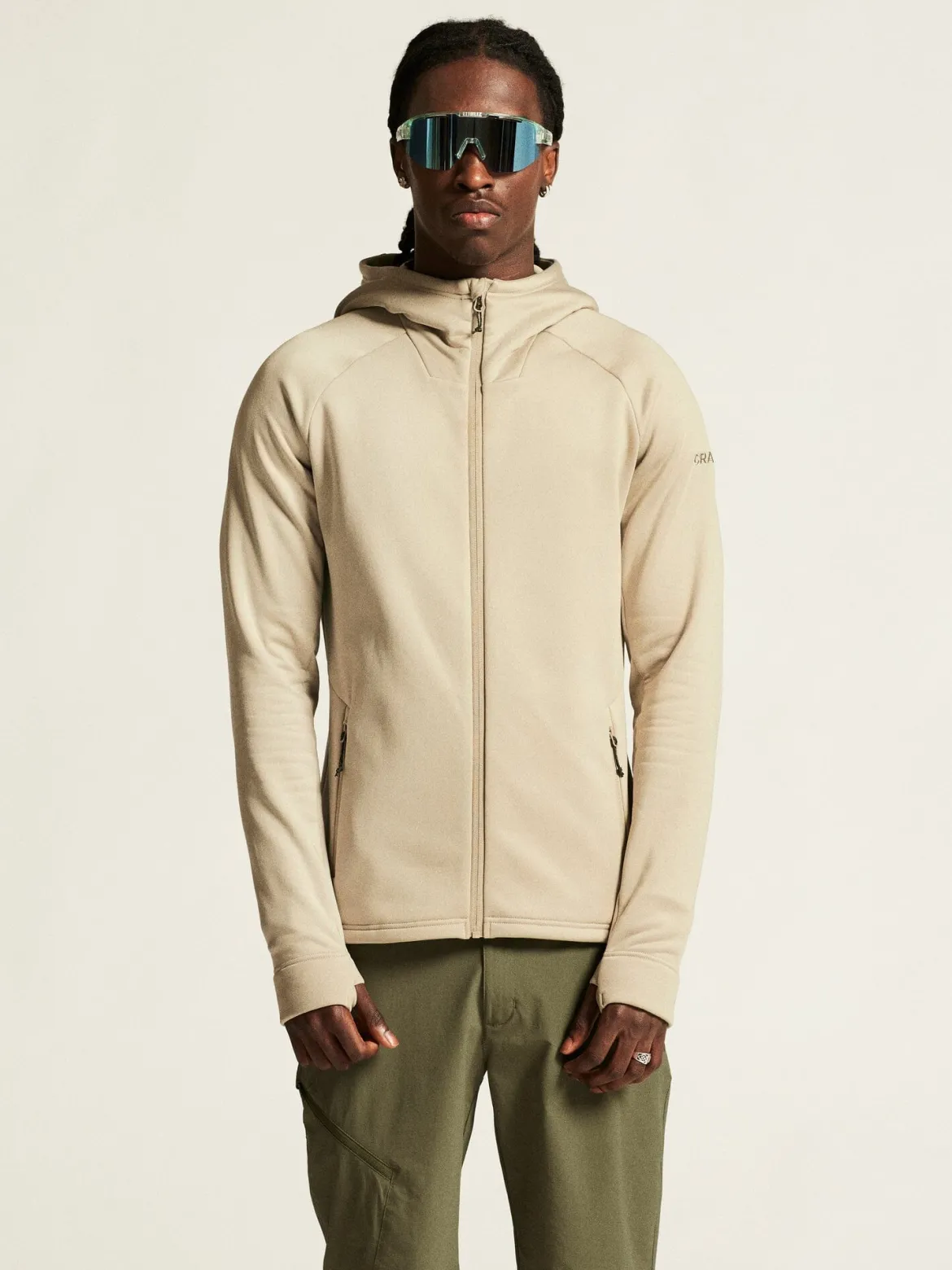 Men's ADV Explore Power Fleece Hood Jacket - Hay