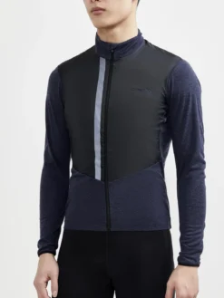 Men's ADV SubZ Wool Cycling Jersey - BLAZE/BLACK