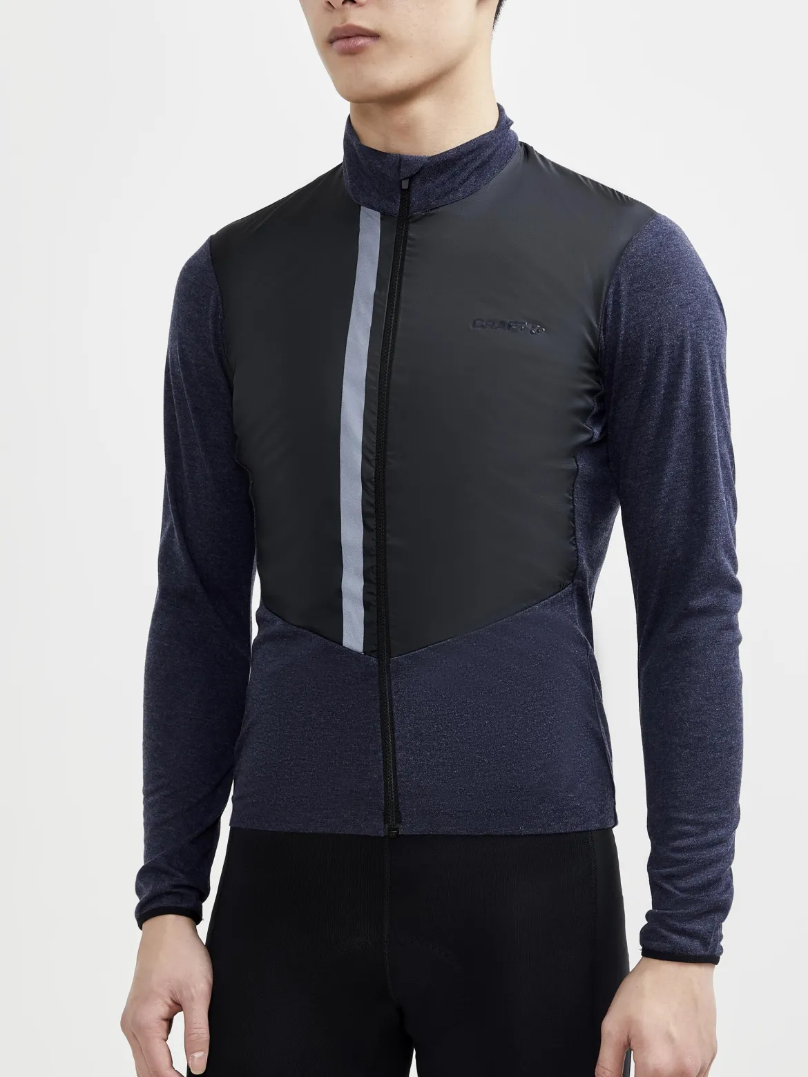 Men's ADV SubZ Wool Cycling Jersey - BLAZE/BLACK