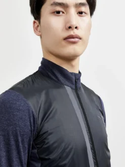 Men's ADV SubZ Wool Cycling Jersey - BLAZE/BLACK