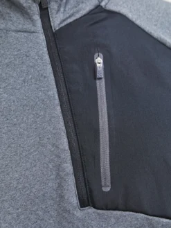 Men's Core Trim Thermal Midlayer - Dk Grey Melange