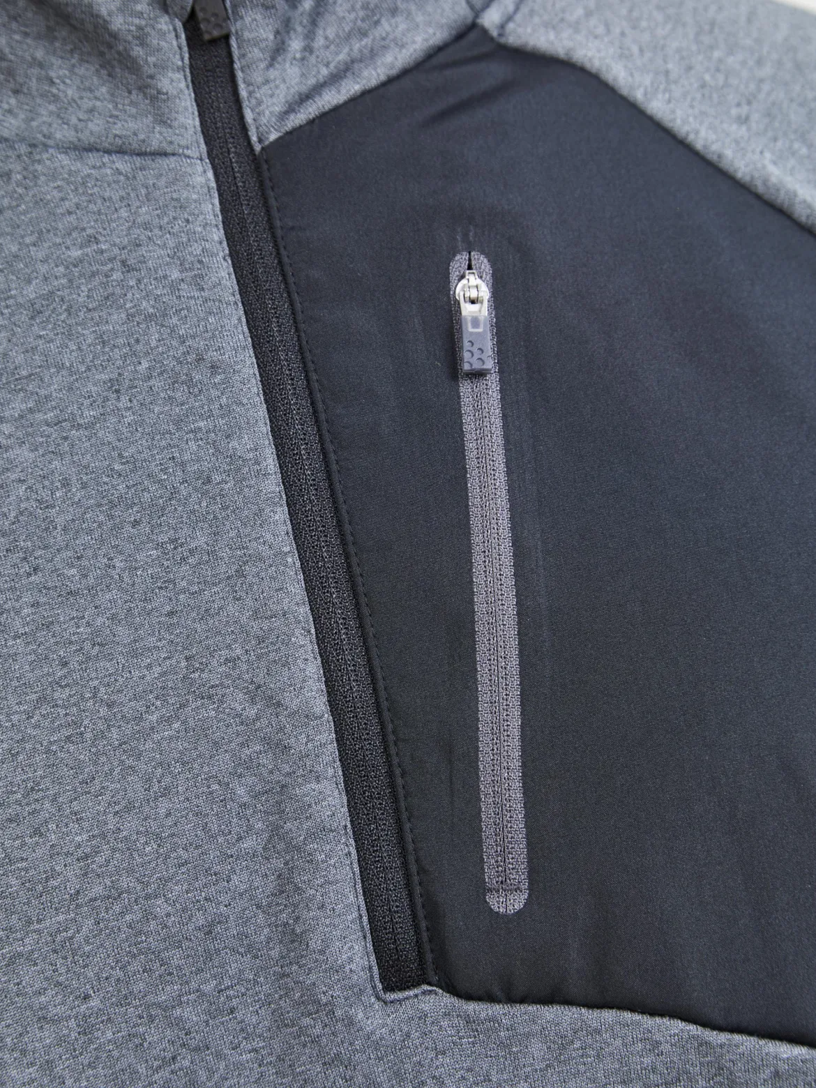 Men's Core Trim Thermal Midlayer - Dk Grey Melange
