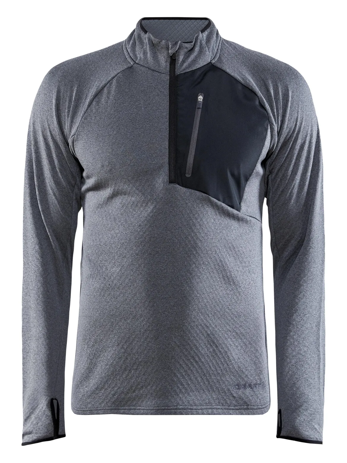 Men's Core Trim Thermal Midlayer - Dk Grey Melange