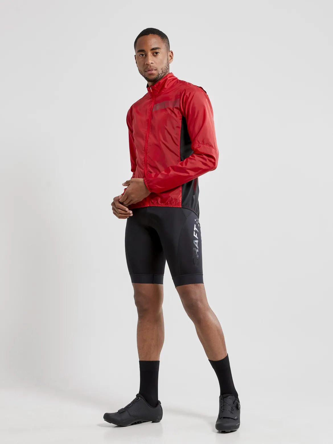Men's Essence Light Wind Cycling Jacket - BRIGHT RED