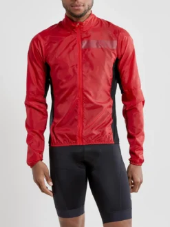 Men's Essence Light Wind Cycling Jacket - BRIGHT RED