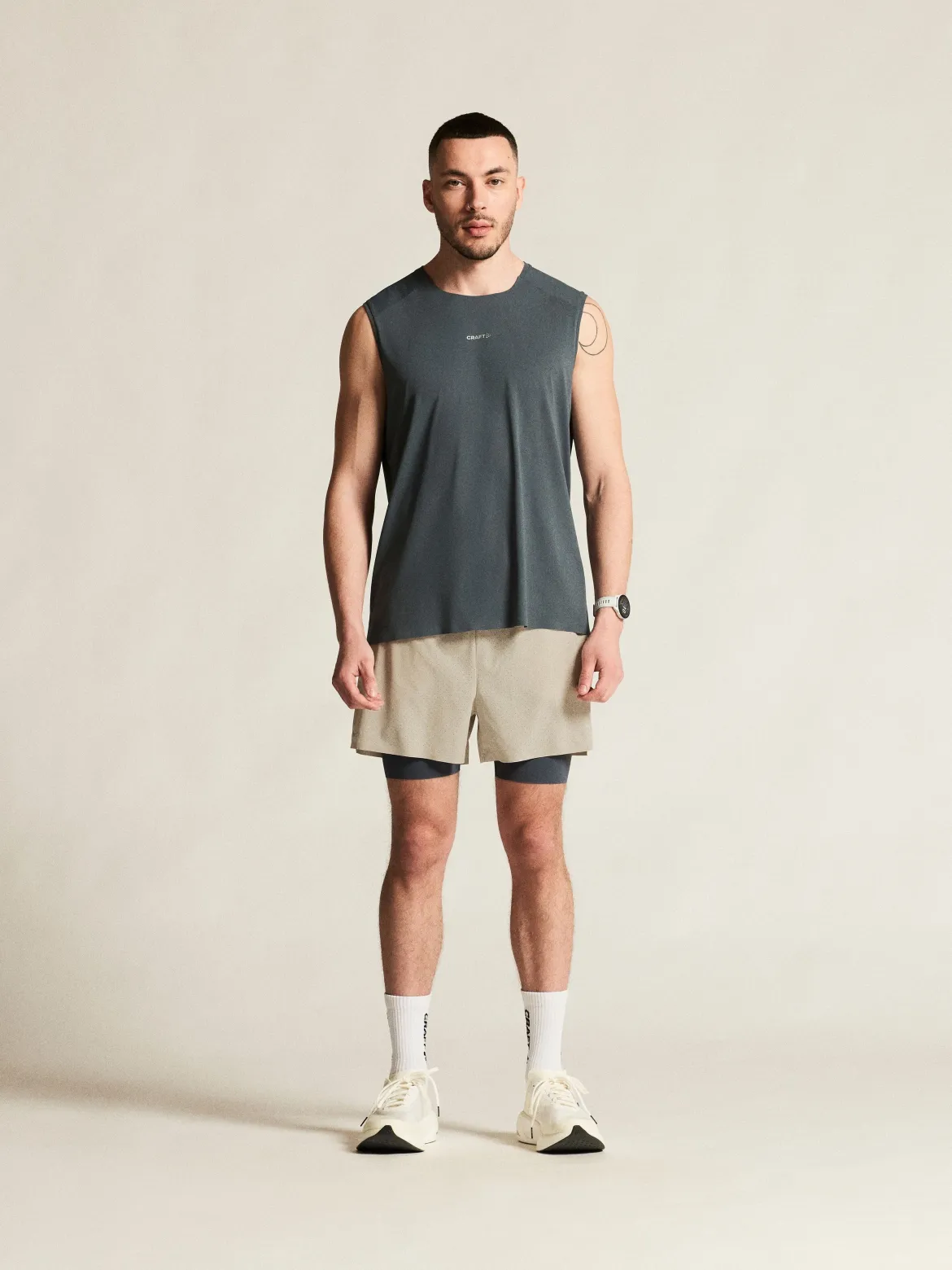 Men's Hypervent 2-In-1 Shorts - Plaster