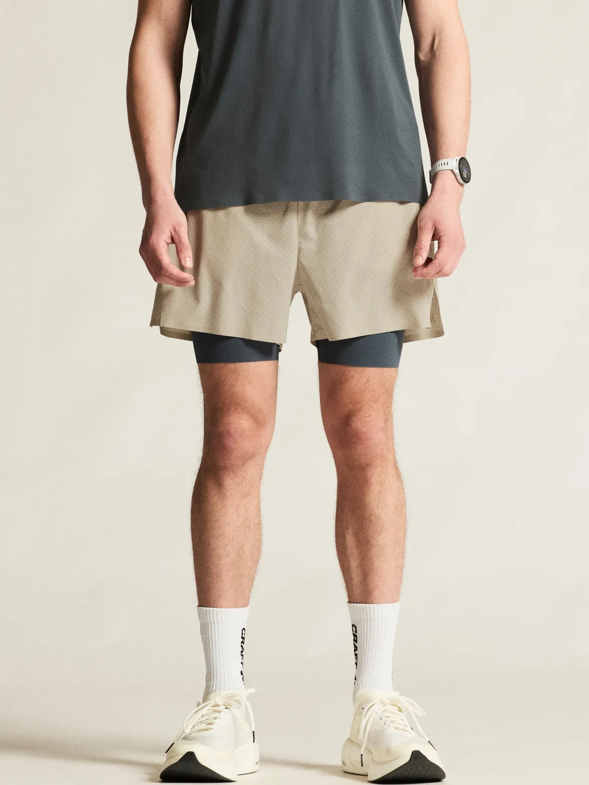 Men's Hypervent 2-In-1 Shorts - Plaster