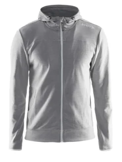 Men's Leisure Full Zip Hoodie - GREY