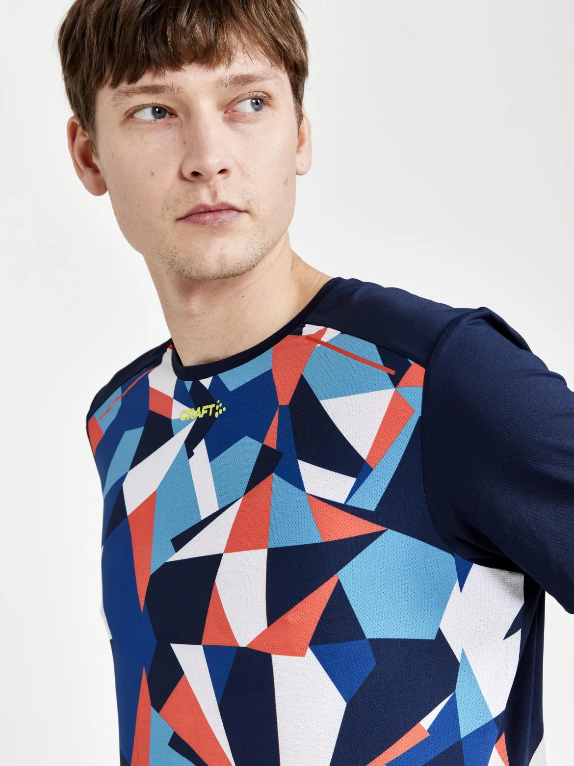 Men's Pro Dazzle Camo Running Tee - BLAZE/P DAZZLE CAMO