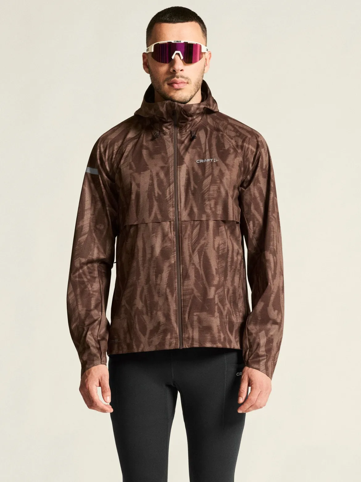 Men's Pro Hydro Running Jacket 3 - PRUNE/MULTI