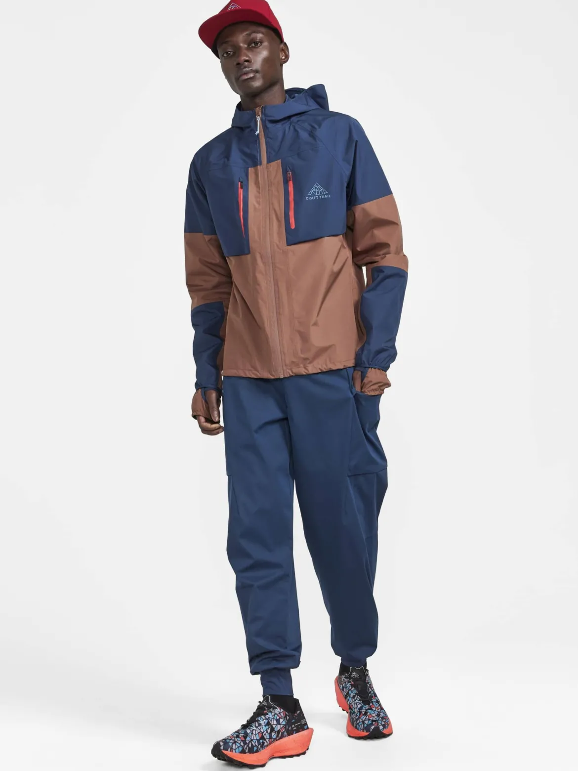 Men's Pro Trail Running Hydro Jacket - TIDE-AZTEC