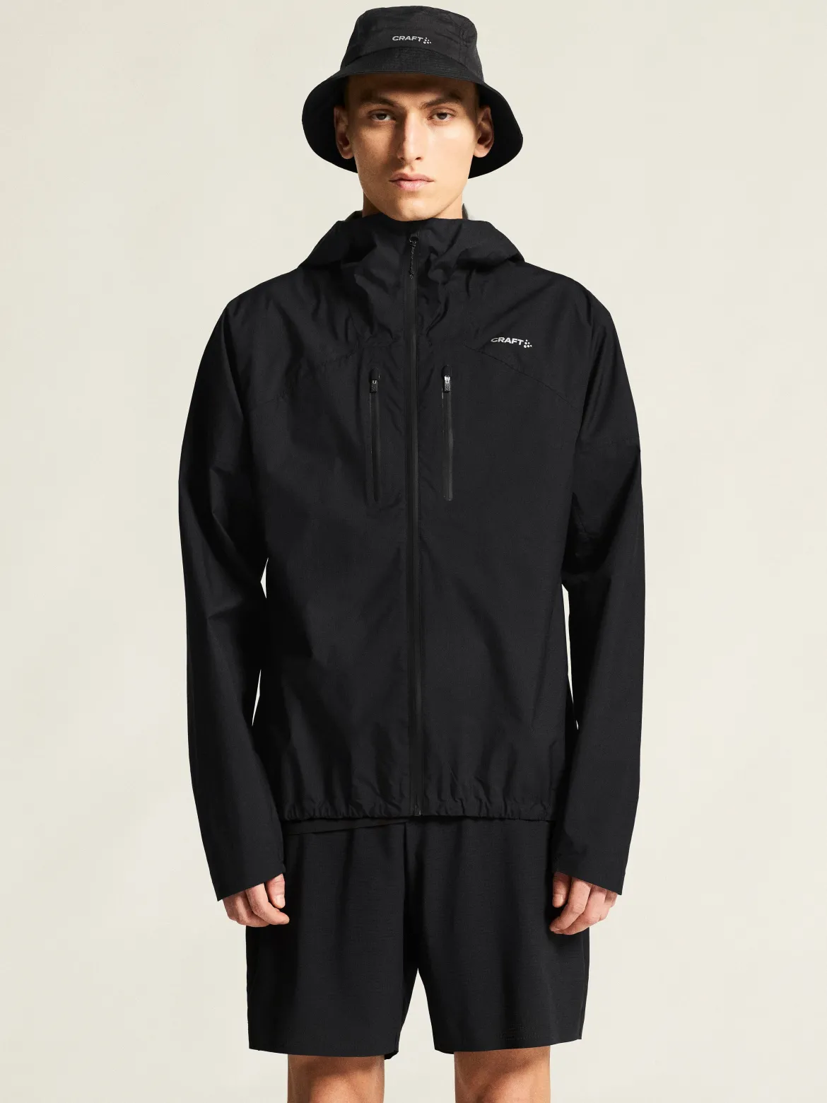Men's Pro Trail Running 2L Light Weight Jacket - Black
