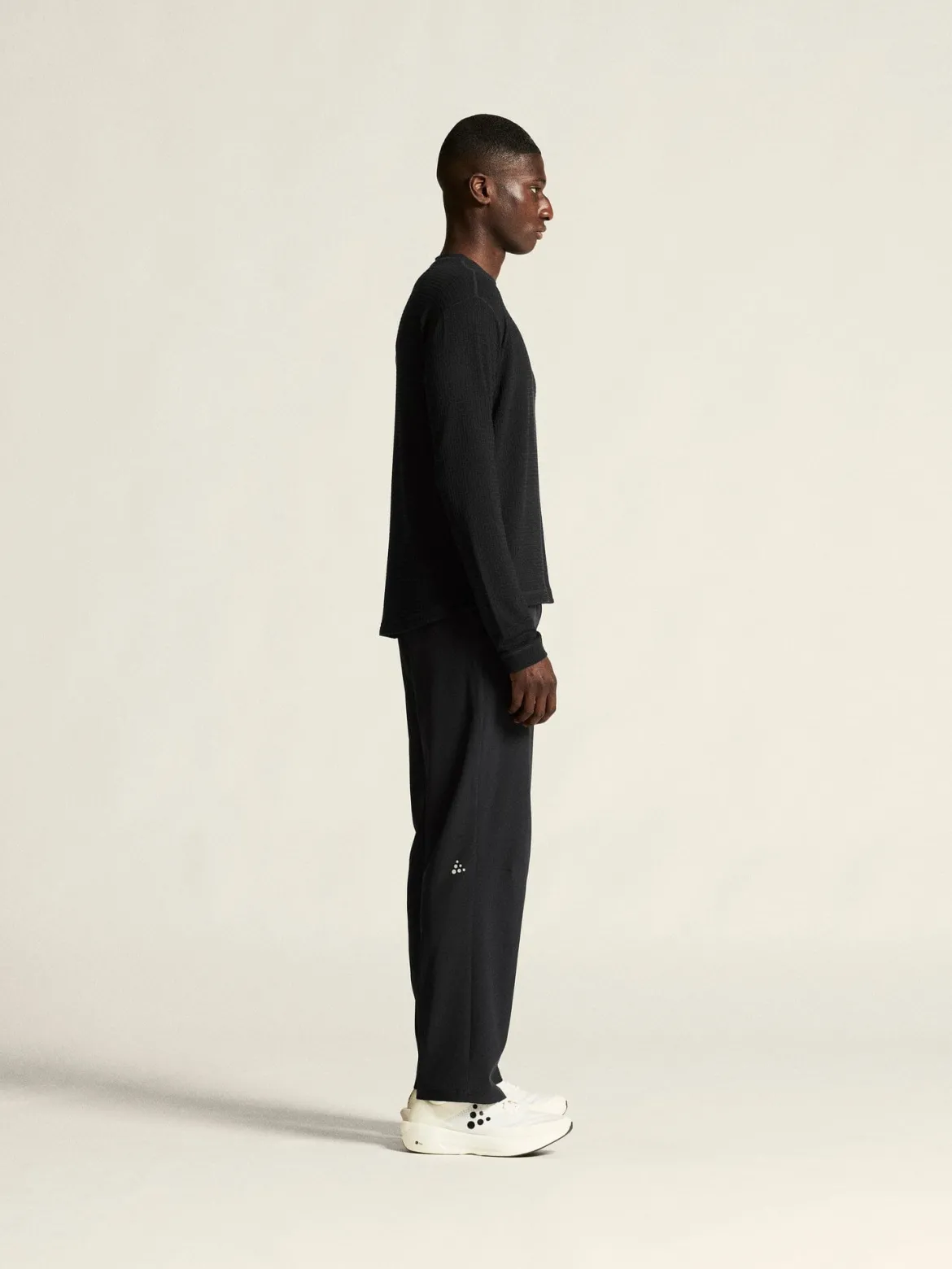 Men's Wool Waffle RN - Black