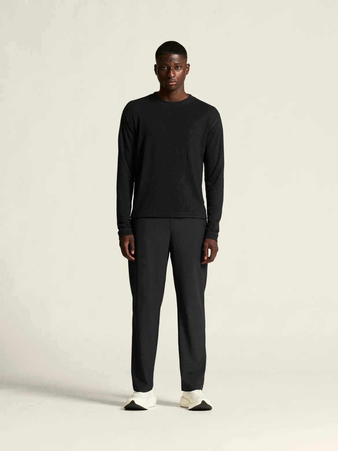 Men's Wool Waffle RN - Black
