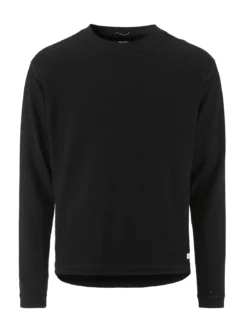 Men's Wool Waffle RN - Black