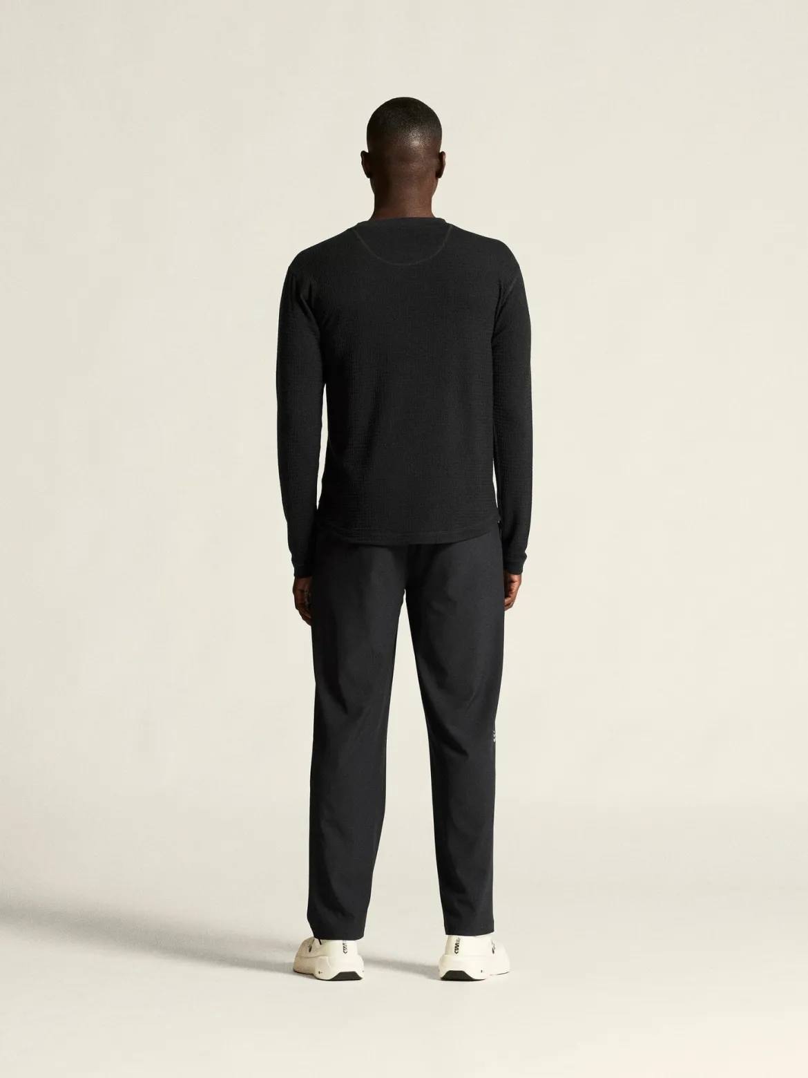 Men's Wool Waffle RN - Black