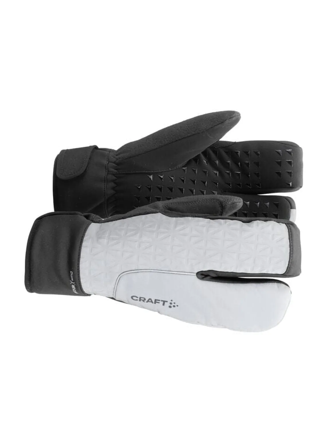 Siberian 2.0 Split Finger Glove - Silver Reflective/Black