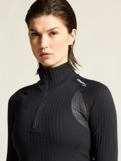 Women's Active Extreme X Zip Baselayer - Black