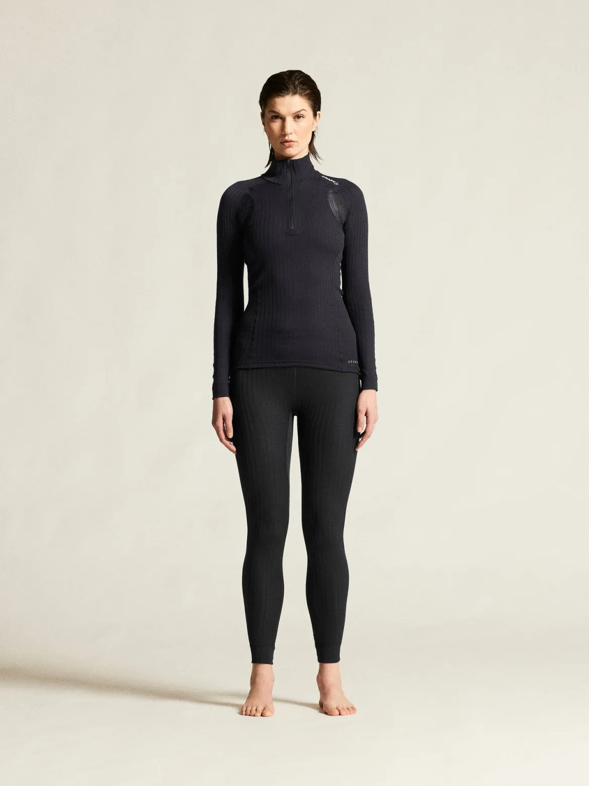 Women's Active Extreme X Zip Baselayer - Black