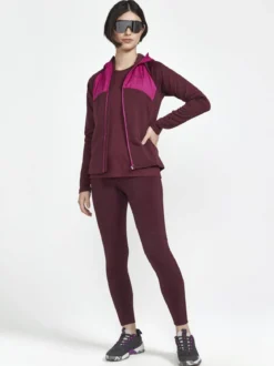 Women's ADV Essence Jersey Hood Jacket - ARROSA-REDDISH