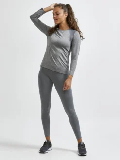 Women's ADV Essence Longsleeve Training Tee - Dk Grey Melange