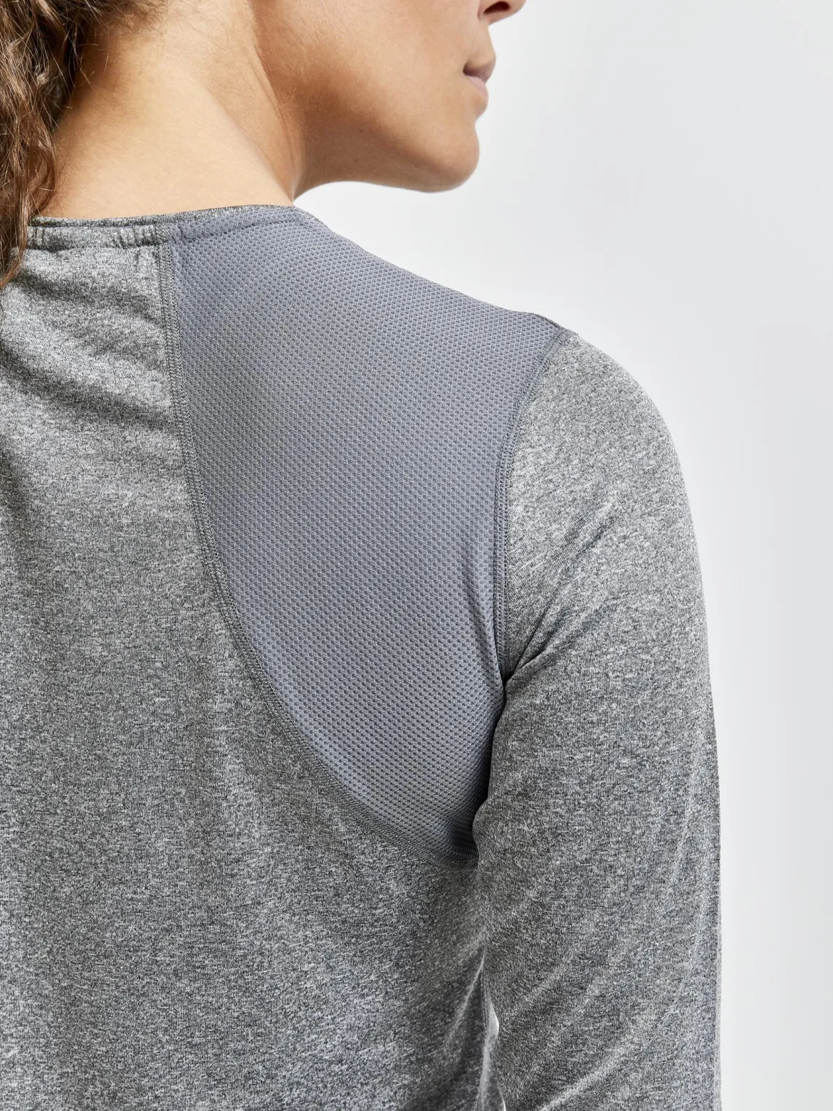 Women's ADV Essence Longsleeve Training Tee - Dk Grey Melange
