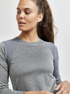 Women's ADV Essence Longsleeve Training Tee - Dk Grey Melange