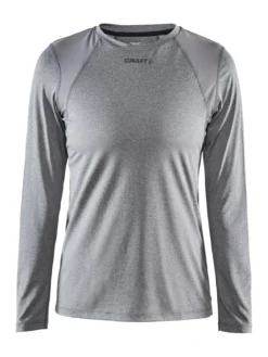 Women's ADV Essence Longsleeve Training Tee - Dk Grey Melange