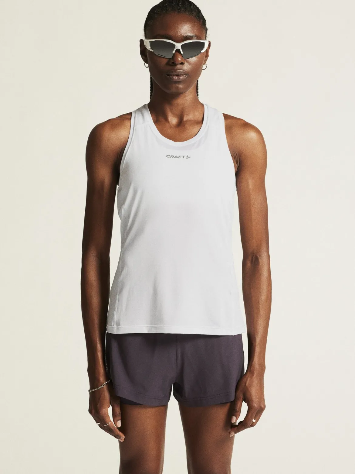 Women's Adv Essence Singlet 2 - White