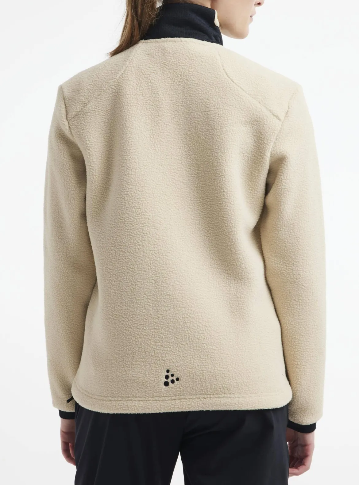 Women's ADV Explore Pile Fleece Jacket - ECRU-BLACK