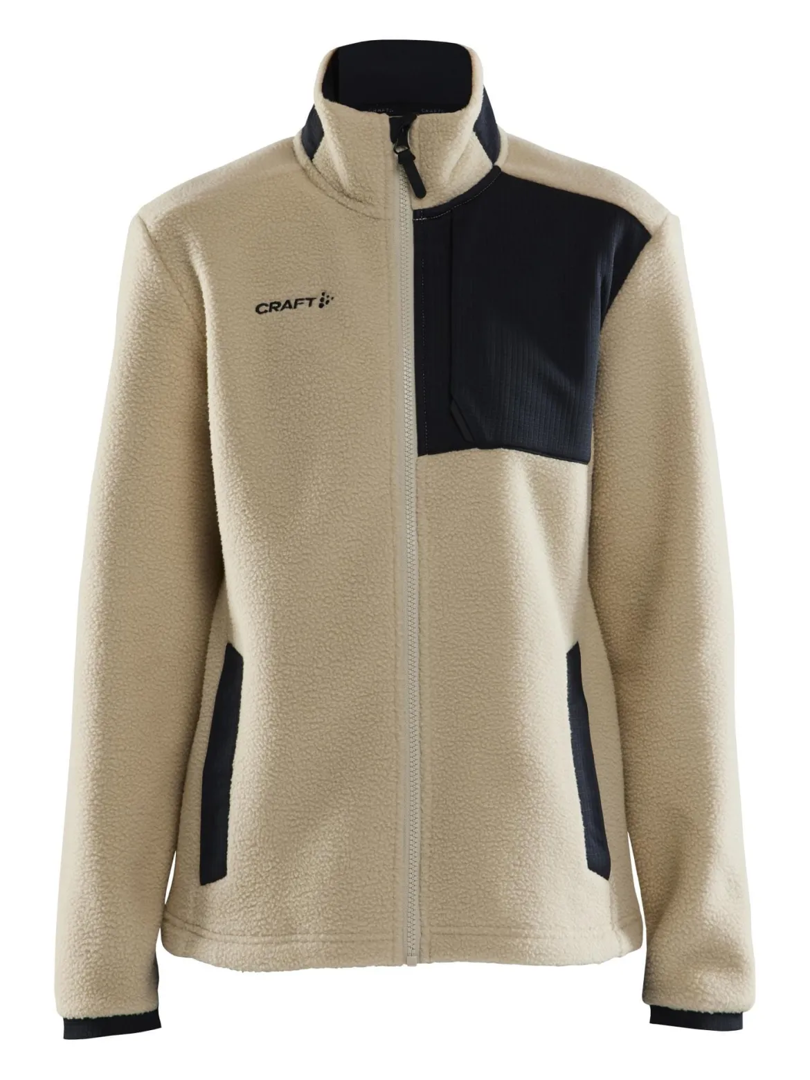 Women's ADV Explore Pile Fleece Jacket - ECRU-BLACK
