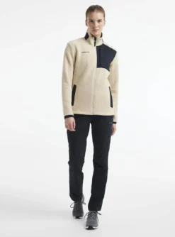 Women's ADV Explore Pile Fleece Jacket - ECRU-BLACK