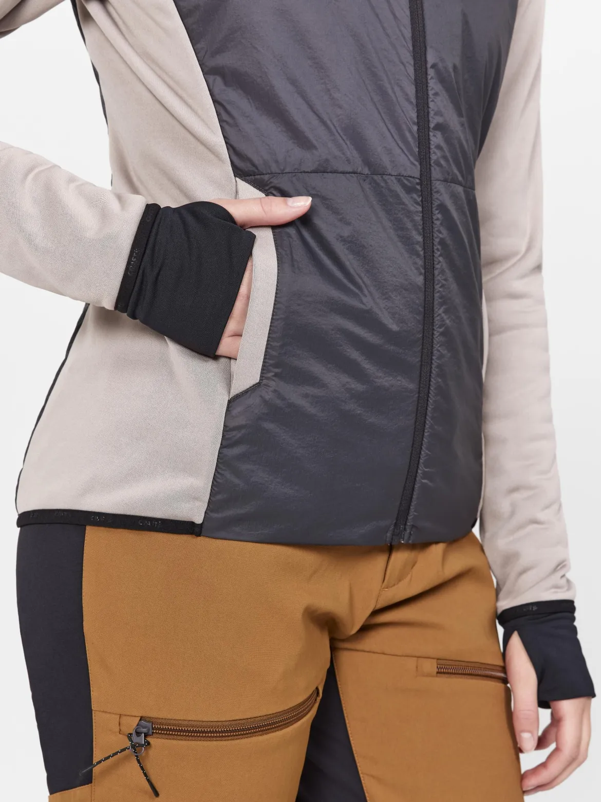 Women's ADV Hybrid Midlayer - CLAY-BLACK
