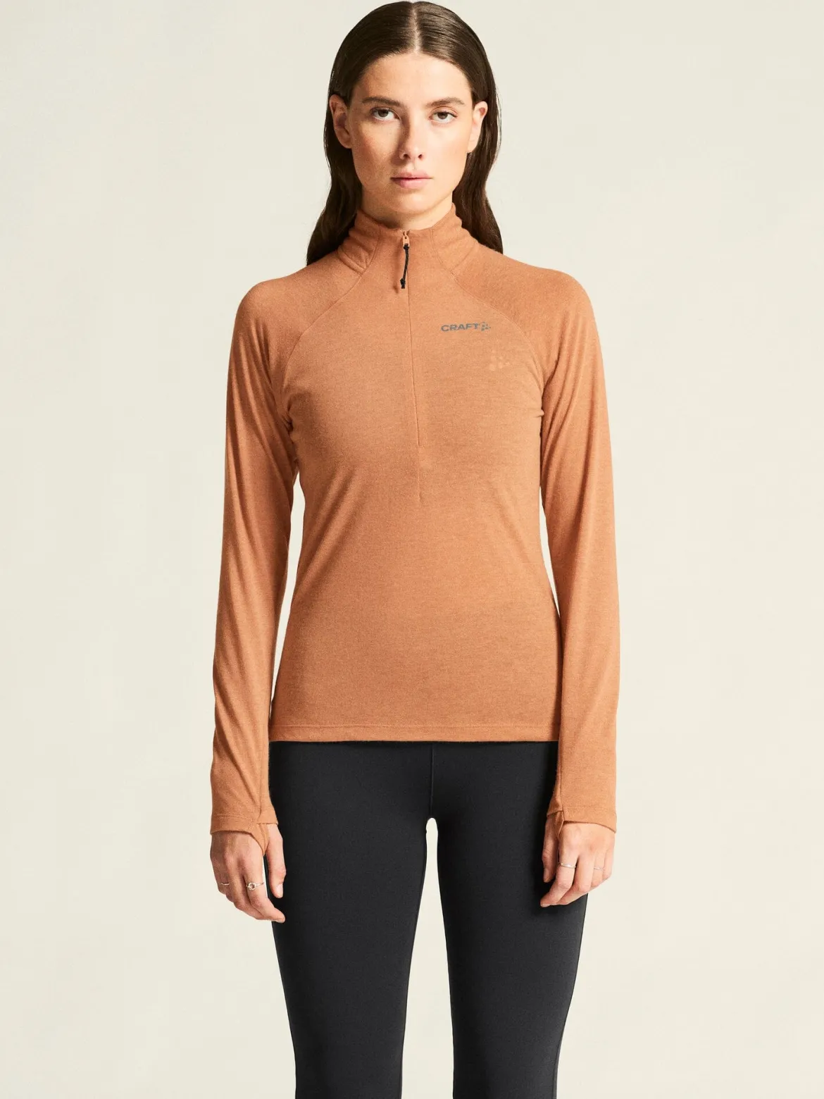 Women's ADV SubZ Wool Longsleeve Tee 3 - SYRUP/MELANGE