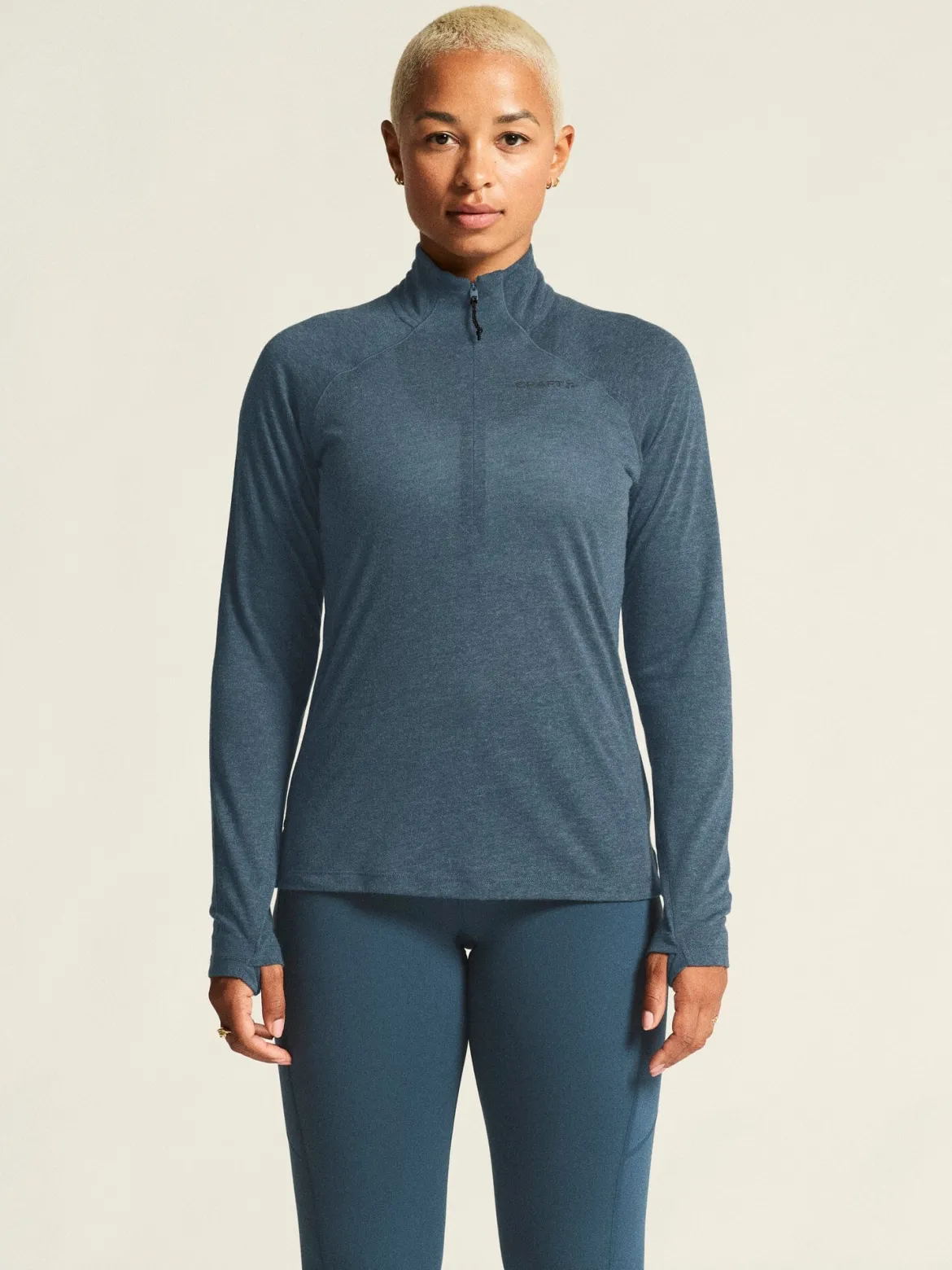 Women's ADV SubZ Wool Longsleeve Tee 3 - ENSIGN/MELANGE