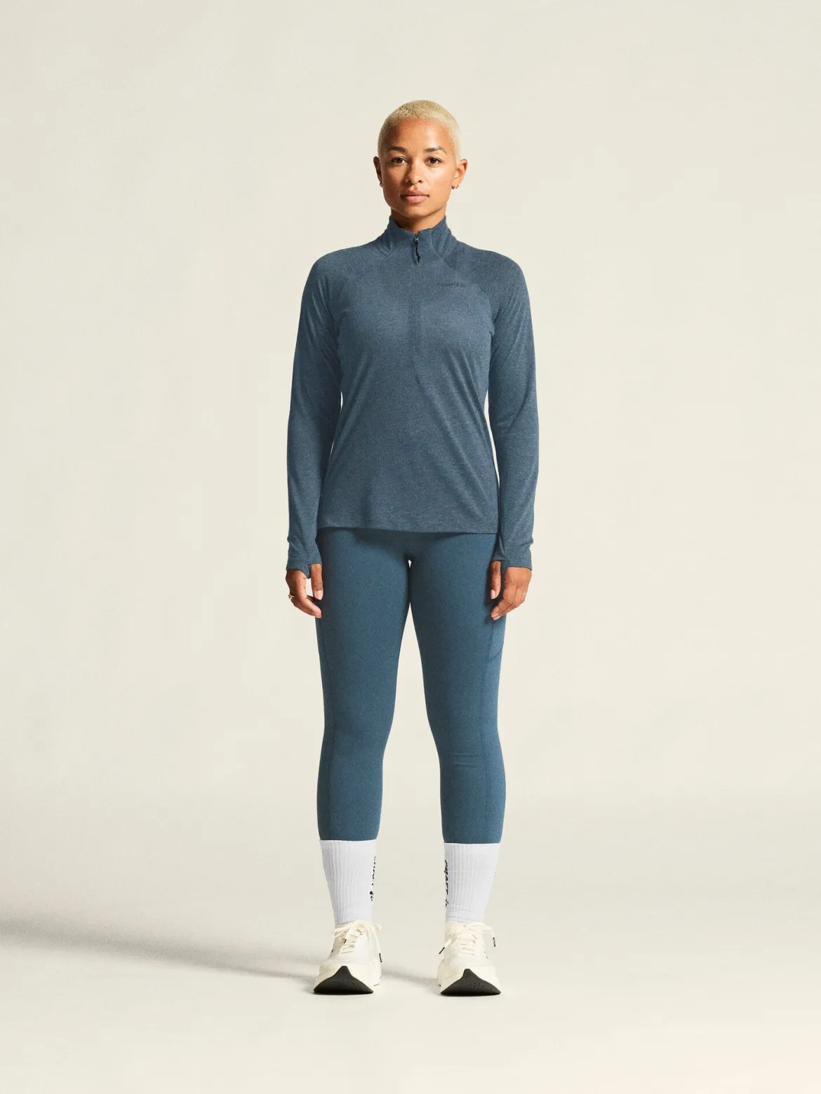 Women's ADV SubZ Wool Longsleeve Tee 3 - ENSIGN/MELANGE
