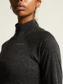 Women's ADV SubZ Wool Longsleeve Tee 3 - Black Melange