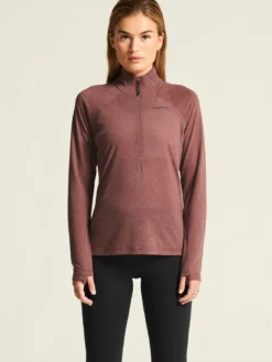 Women's ADV SubZ Wool Longsleeve Tee 3 - ROSE BROWN/MELANGE