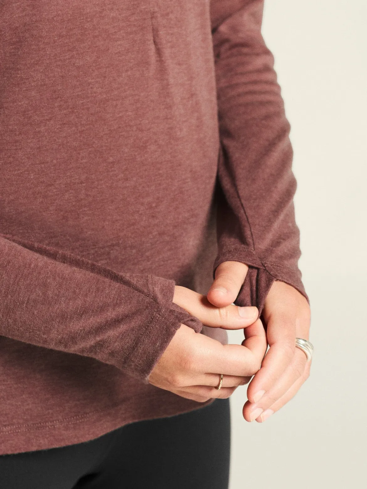 Women's ADV SubZ Wool Longsleeve Tee 3 - ROSE BROWN/MELANGE