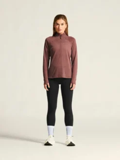 Women's ADV SubZ Wool Longsleeve Tee 3 - ROSE BROWN/MELANGE