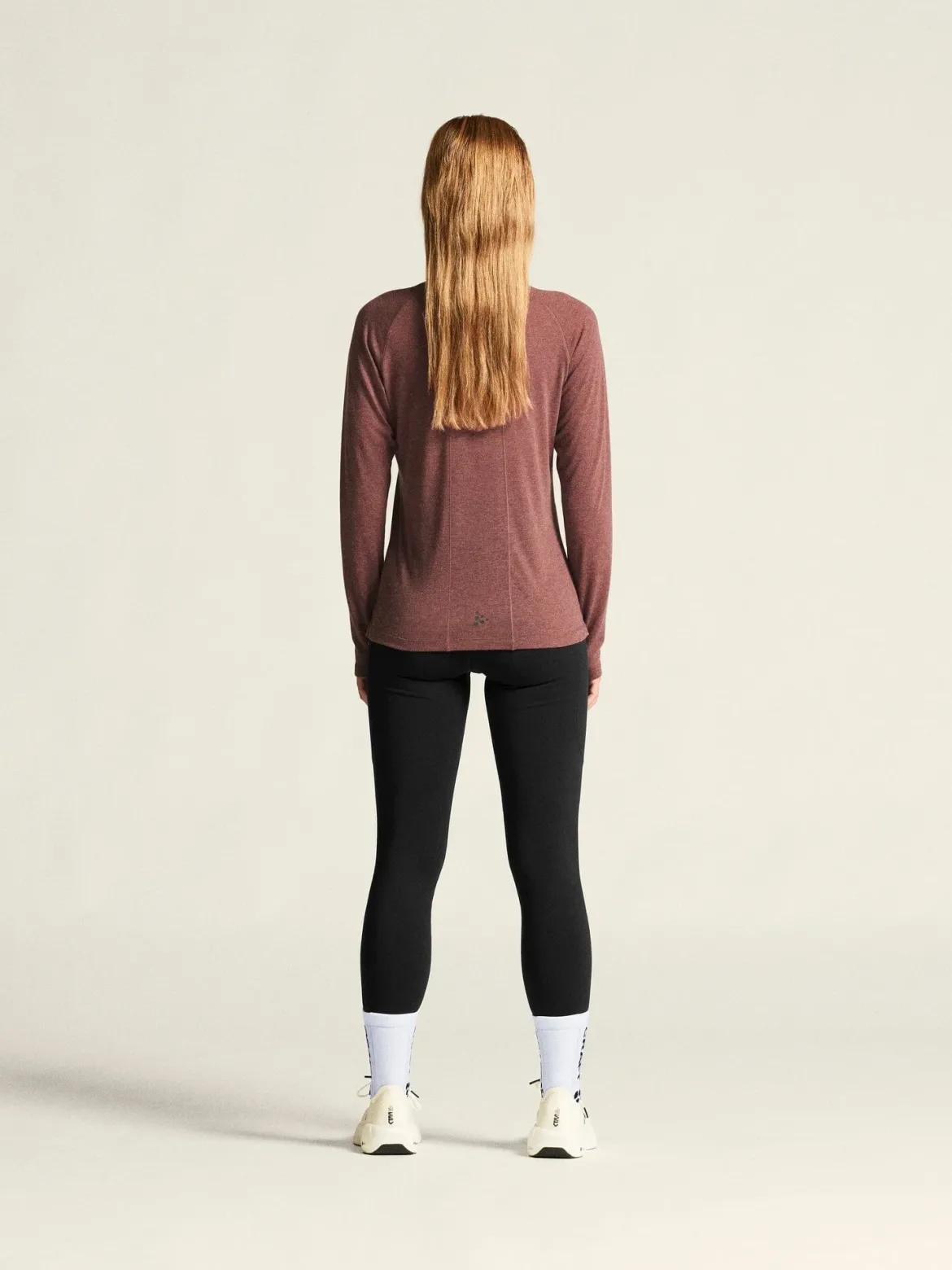 Women's ADV SubZ Wool Longsleeve Tee 3 - ROSE BROWN/MELANGE