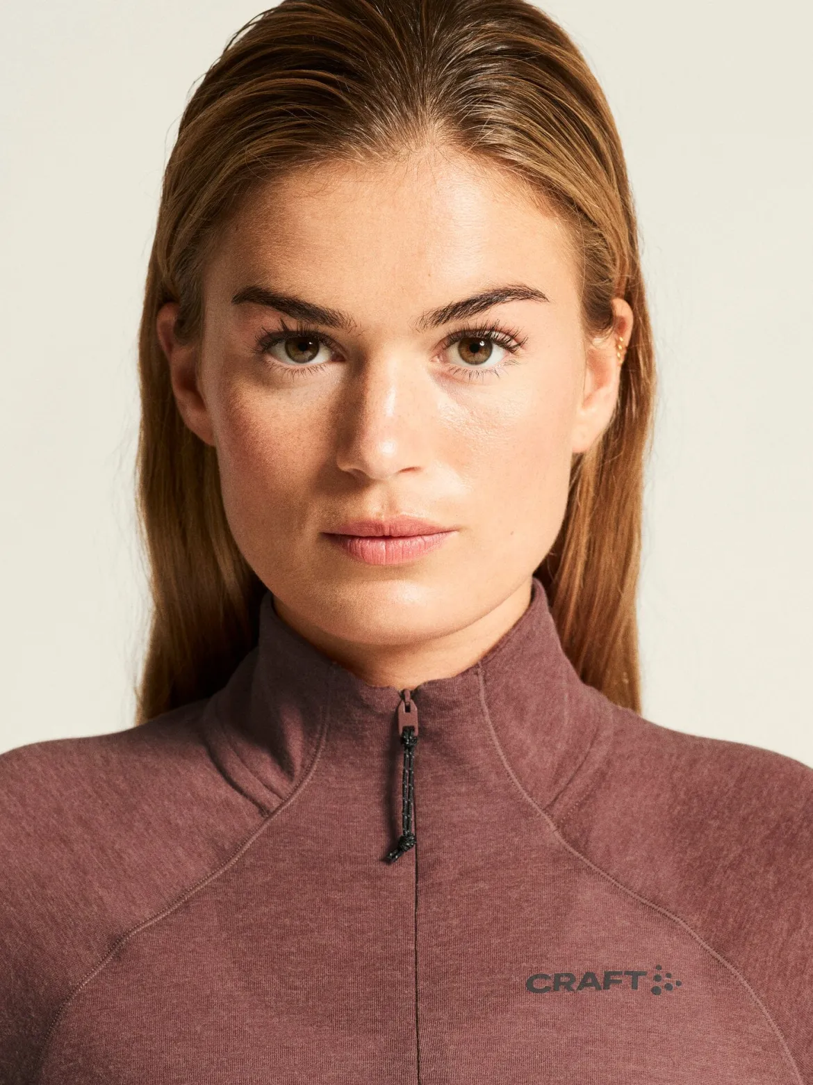 Women's ADV SubZ Wool Longsleeve Tee 3 - ROSE BROWN/MELANGE