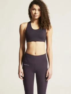 Women's Collective Padded Sports Bra - DK PLUM