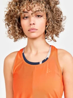 Women's Core Charge Rib Singlet - GLOW