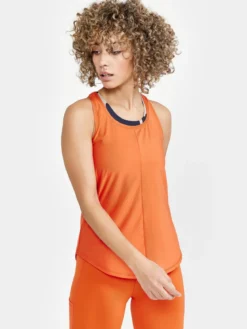 Women's Core Charge Rib Singlet - GLOW